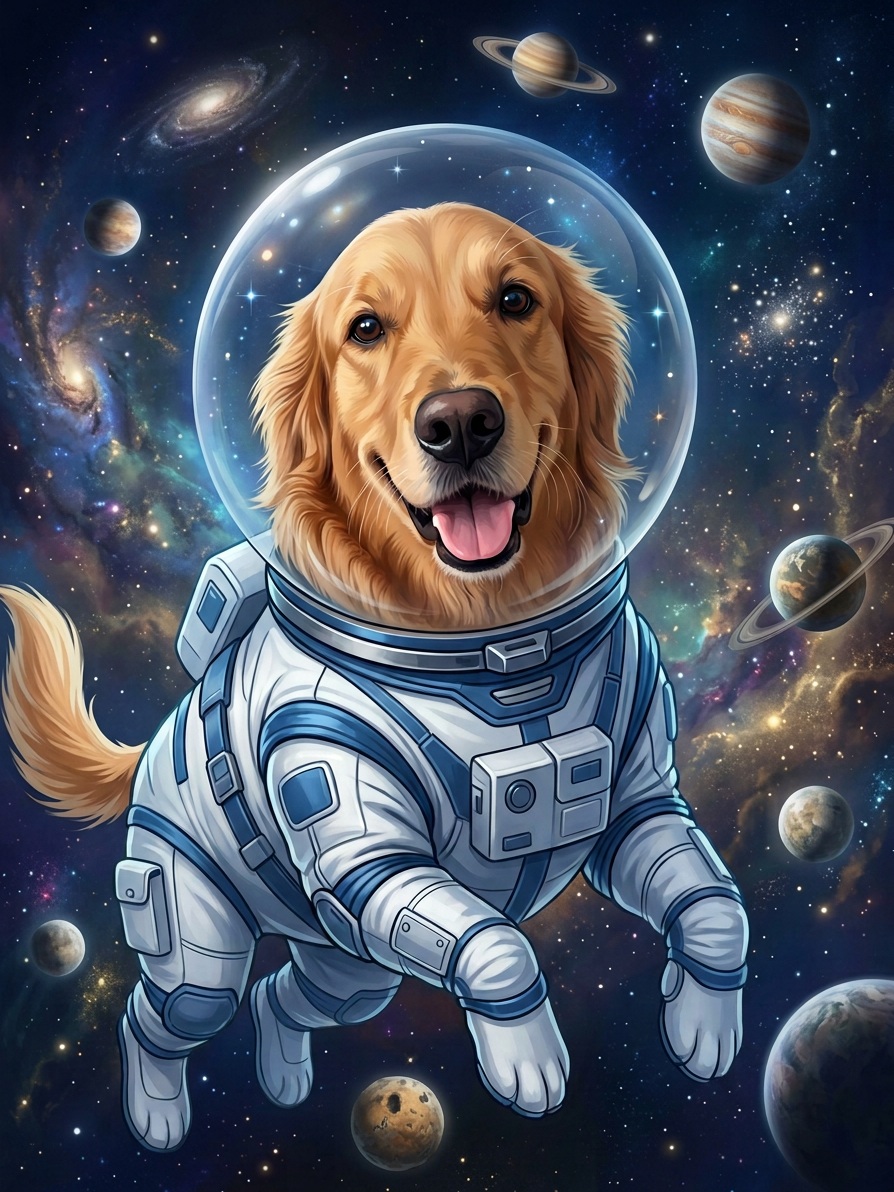 Golden retriever — Space Explorer