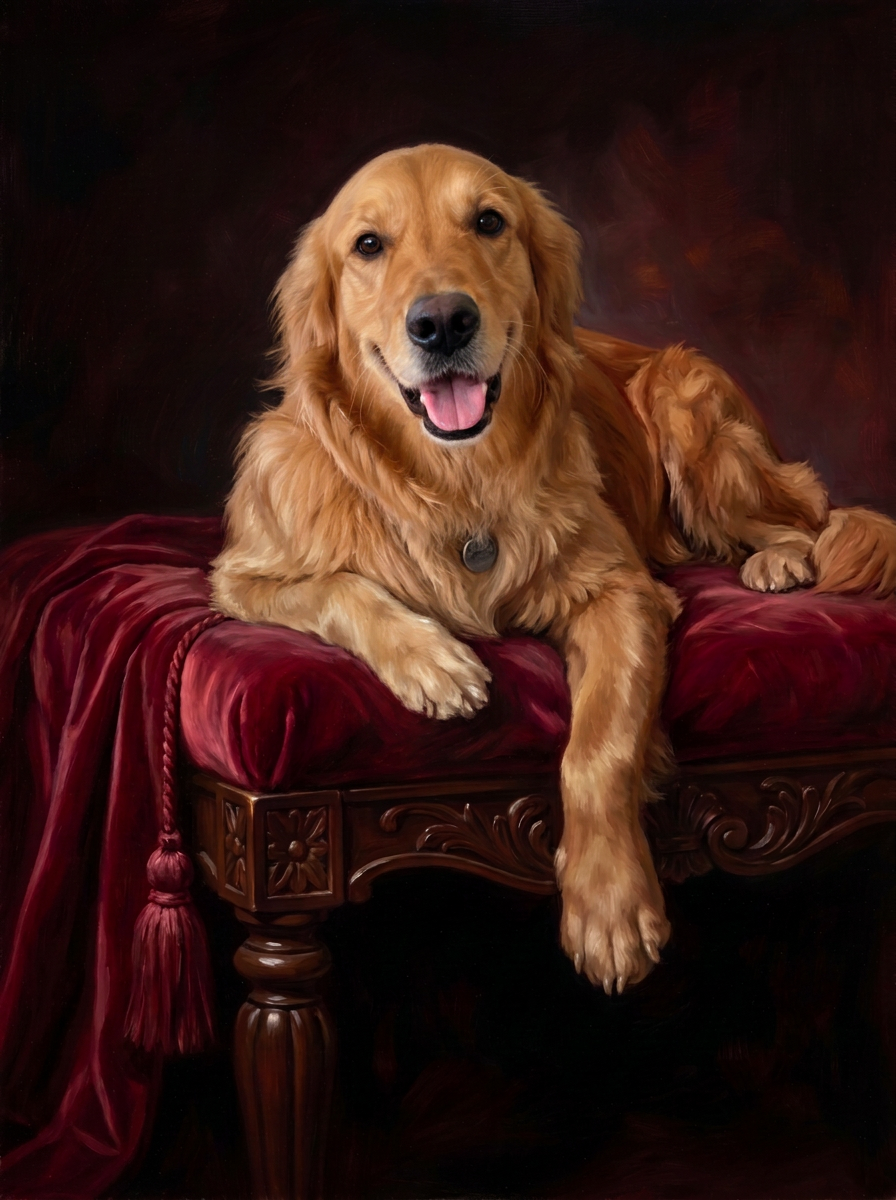 Golden retriever — Crimson Lounge