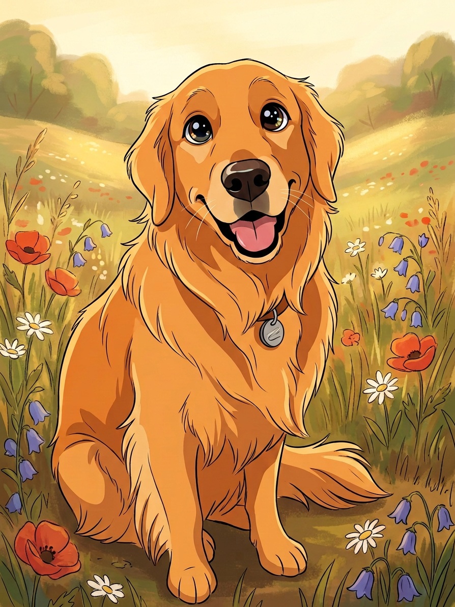 Golden retriever — Disney-inspired
