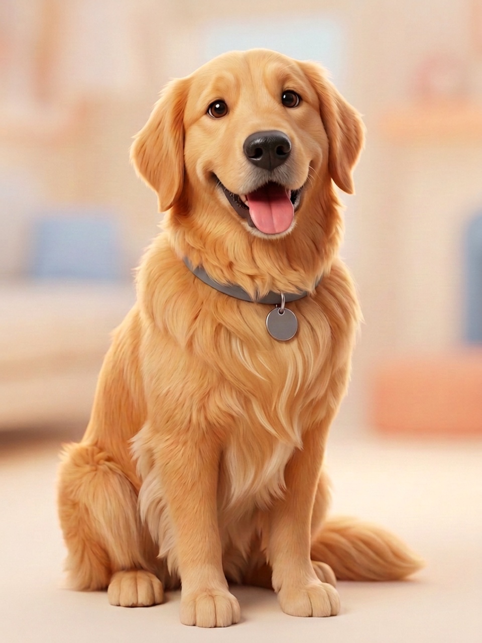 Golden retriever — Pixar-inspired