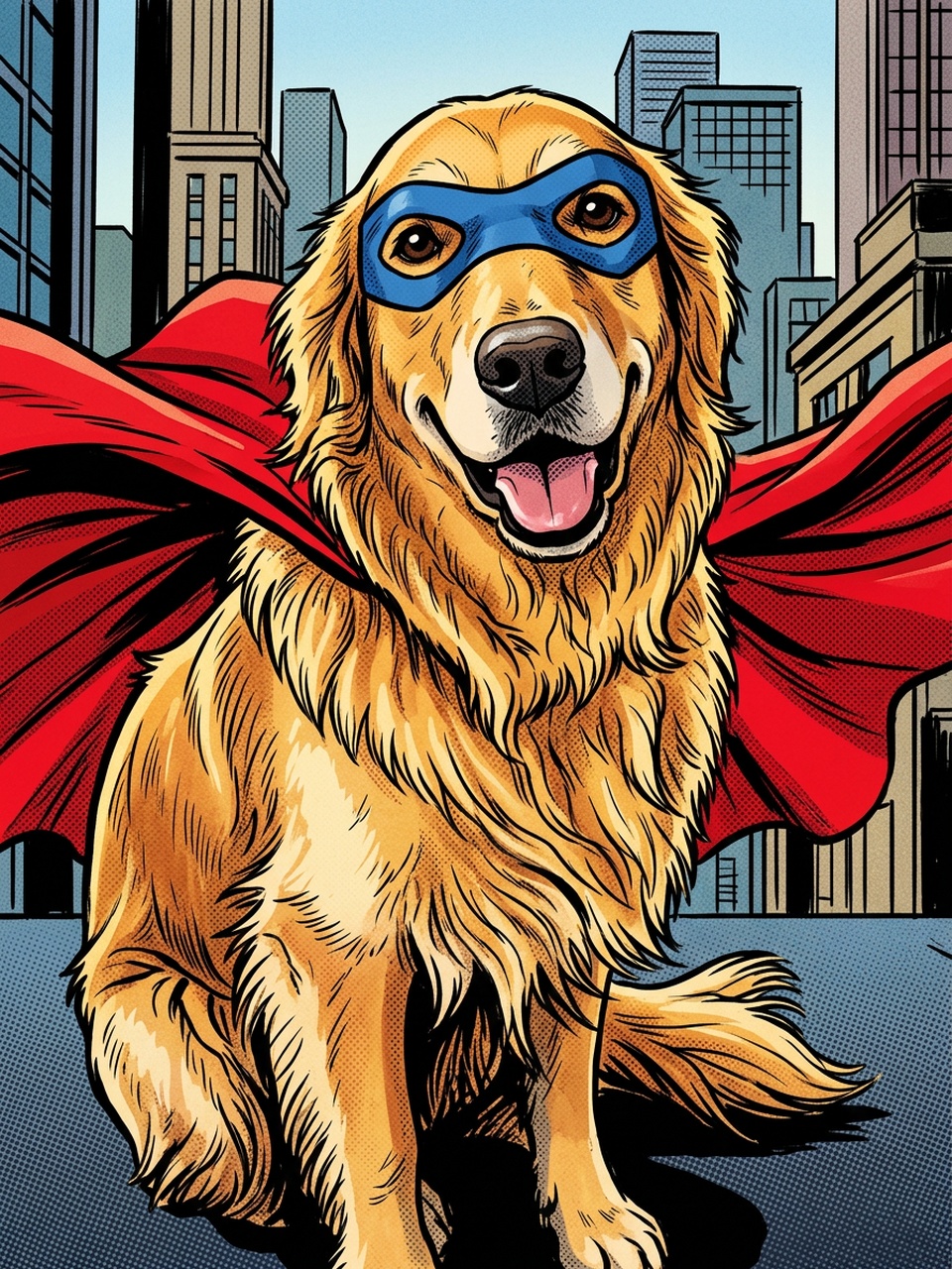 Golden retriever — Superhero